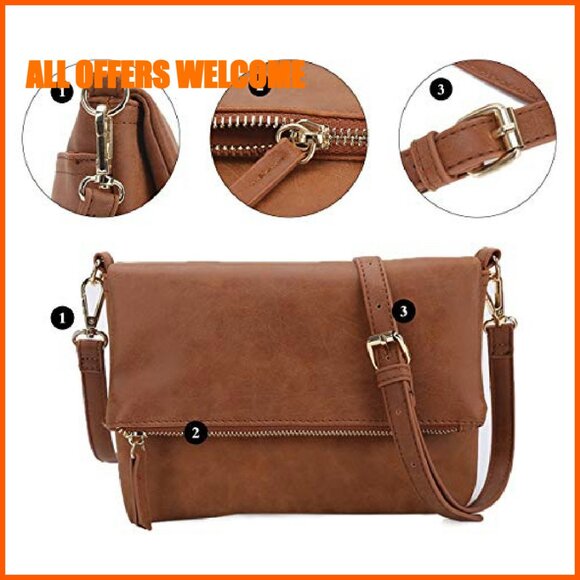 Vegan Leather Crossbody Bag with Adjustable Strap, Perfect for Daily Use - Picture 5 of 8